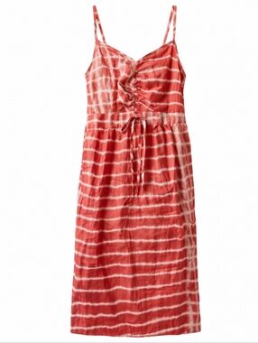 ✨️NWT✨️ Cupshe Burnt Orange/red Tie Dye-midi Dress, Size Medium